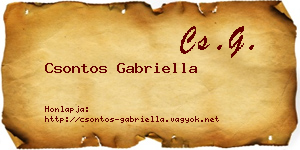 Csontos Gabriella névjegykártya