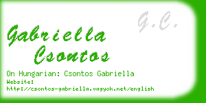 gabriella csontos business card